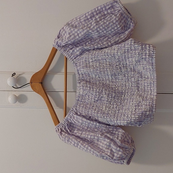 Purple gingham top - Picture 4 of 4